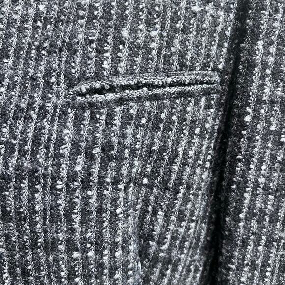 Vintage Augustus Wool Tweed Black & Gray Blazer Jacket Women's Size 14 Old Money - Picture 3 of 10